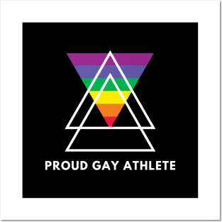 Proud Gay Athlete (White text) Posters and Art